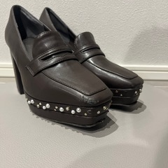 RANDA　パール×ビジュープラットフォームローファーの画像