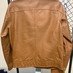 Urban Research ブラウン シングルライダースジャケット 38の画像