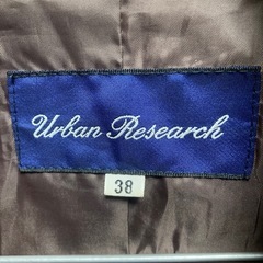 Urban Research ブラウン シングルライダースジャケット 38の画像