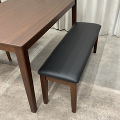 KL-6【新入荷　アウトレット品】シールズ135 ベンチダイニング4点セット　ブラウンの画像