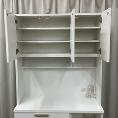 KL-8【新入荷　リサイクル品】ニトリ　ソレル100 KB WH オープンキッチンボード　白の画像