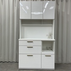KL-8【新入荷　リサイクル品】ニトリ　ソレル100 KB WH オープンキッチンボード　白の画像