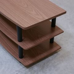 ≪zyt2642ジ限≫ TV台/ローボード 幅90cm　　　オープンボード/ステイン風/ウォールナット風/おしゃれ/中古家具/リユースストレージ仙台 071212-09の画像