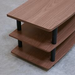 ≪zyt2642ジ限≫ TV台/ローボード 幅90cm　　　オープンボード/ステイン風/ウォールナット風/おしゃれ/中古家具/リユースストレージ仙台 071212-09の画像