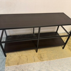 【取引中】【IKEA/イケア】VITTSJÖ テレビ台, ブラックブラウンの画像