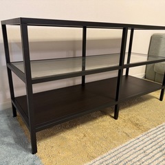 【取引中】【IKEA/イケア】VITTSJÖ テレビ台, ブラックブラウンの画像