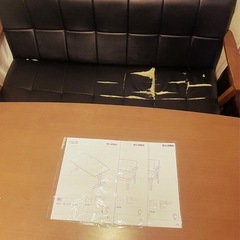 カフェ風ダイニングテーブルセット【全て取扱説明書と部品付】の画像