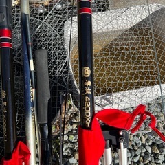 釣り竿数本の画像