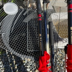 釣り竿数本の画像