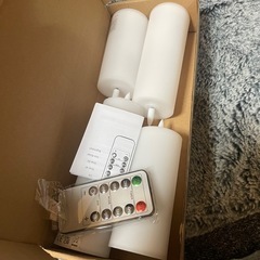 インテリアライト　テーブルライト　電池式キャンドルライト4本　リモコン付き　タイマー付きの画像