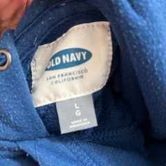 old navy 起毛パーカー　メンズ男性　
Lサイズ　２つの画像