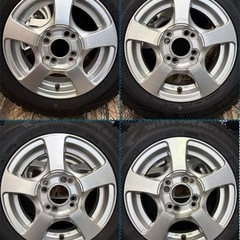 145/80R13 中古冬用タイヤと中古ホイールの4本セットの画像