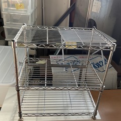 ミニスチールラック　サビ多め　中古の画像