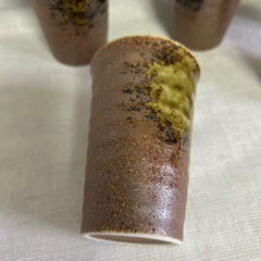 未使用　前畑陶器　古窯の旅コップ　5個セット　湯呑み　の画像