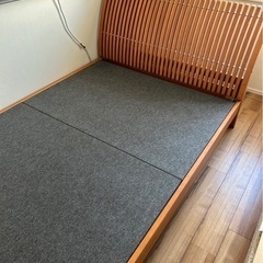 直接または近隣配送限定/ドリームベッド　セミダブルベッドフレーム　マットレスセット　収納付きの画像