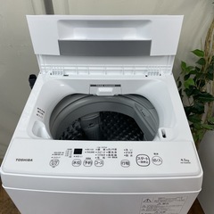 R423 ☀️ 2022年製の高年式！ TOSHIBA 洗濯機 （洗濯4.5㎏) AW-45M9 ⭐ 動作確認済 ⭐ クリーニング済の画像