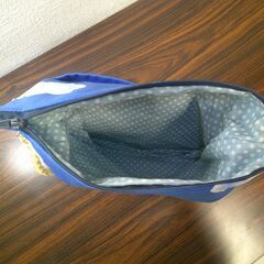 【ハンドメイド】ショルダーポーチ（青）の画像