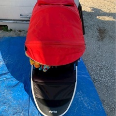 Aprica ベビーカー　air buggy 赤黒　スムーヴの画像