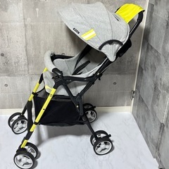 【決まりました 】美品 軽量ベビーカー 赤ちゃん グッズ キャリー リッチェル カンガループラス グレー イエロー の画像