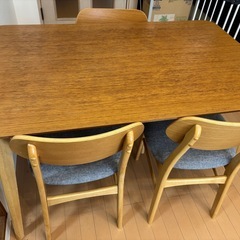 【早い者勝ち】【LOWYA】[幅120] ダイニングテーブルセット の画像