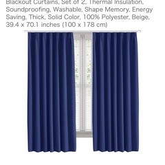 灰色、ネイビーカーテンの画像