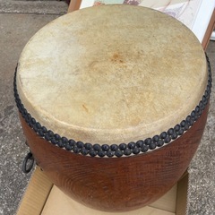 堀田新五郎　ケヤキくり抜き和太鼓 鳳凰印諸太鼓　打面36cmの画像