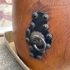 堀田新五郎　ケヤキくり抜き和太鼓 鳳凰印諸太鼓　打面36cmの画像