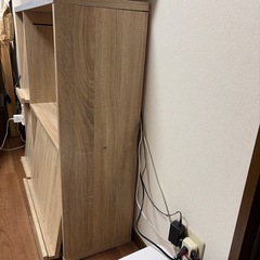 非対面　ジャンク品　フラップ扉付き本棚 の画像