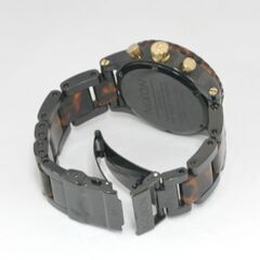 動作品 NIXON 42-20 CHRONO クオーツ式腕時計 9時側リューズ デイト 24時間針 スモセコ タートイズ柄 25年12月電池交換 札幌市 清田区 平岡の画像