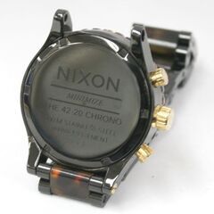 動作品 NIXON 42-20 CHRONO クオーツ式腕時計 9時側リューズ デイト 24時間針 スモセコ タートイズ柄 25年12月電池交換 札幌市 清田区 平岡の画像