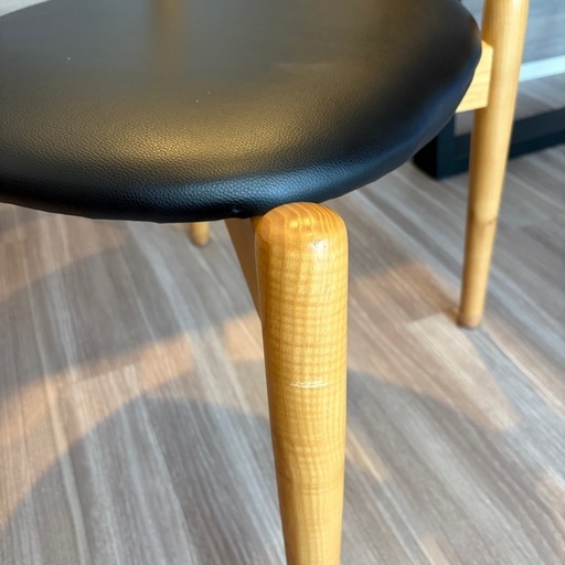 アウトレット 河口家具 PVC座面 北欧 木製 ダイニングチェア