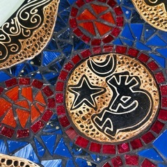 アジアンデザイン　モザイクトレイの画像