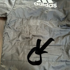adidas ダークグレー ジャケット 160cmの画像