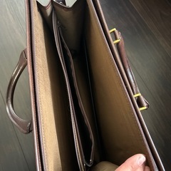 GUSTO ジーガスト(風) ブラウンレザー ビジネスバッグの画像