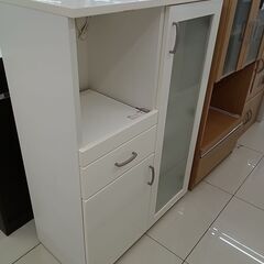 ★リユースのサカイ日立店★HJ8671 NITORI レンジ台 ホワイト H115×D42×W80 クリーニング済み の画像