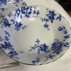 未使用　桂由美　ブルー　クラシックローズ食器セットの画像