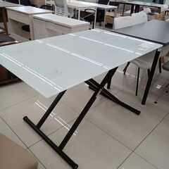 ★リユースのサカイ日立店★HJ8672 NITORI 昇降テーブル ブラック H22～74×D75×W120 クリーニング済み の画像