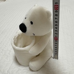 【お譲りします】白くま　ペン立て　リモコンホルダーの画像