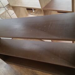 ★リユースのサカイ水戸店★  フリーラック ダークブラウン H123×D29.5×W136 クリーニング済み MT6770の画像