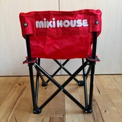 miki house ミキハウス　 アウトドア　 折りたたみチェア　 レッド　赤　の画像