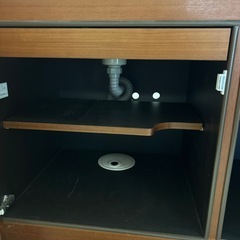 ミニキッチン　洗面化粧台　収納キャビネットの画像