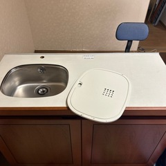 ミニキッチン　洗面化粧台　収納キャビネットの画像