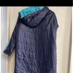 PUMA ロングコート 150cm 防寒着　上着　ネイビー/ターコイズの画像