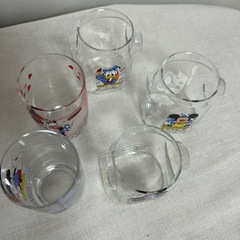 昭和レトロ　キリンレモン　ディズニーグラス　6個まとめ売りの画像