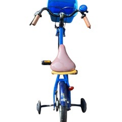 入荷　子供用自転車　14インチ　補助輪あり　の画像