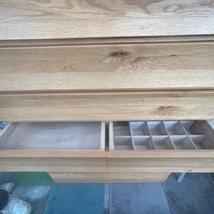 【リサイクルサービス八光】幅105㎝　常盤家具製作所　プリウス105　7段ハイチェストの画像