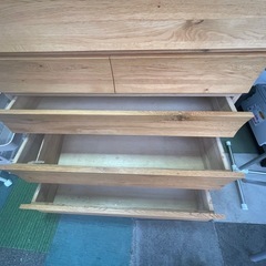 【リサイクルサービス八光】幅105㎝　常盤家具製作所　プリウス105　7段ハイチェストの画像