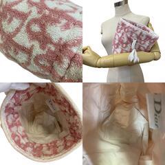 ディオール Dior ポーチ トロッター 巾着ポーチ バッグ ミニバッグ  ドローストリング ピンクの画像