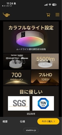 新品未使用多目的プロジェクターALADDINX2