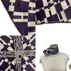 エルメス HERMES スカーフ シルク100％ カレ70 OP’H パープルの画像